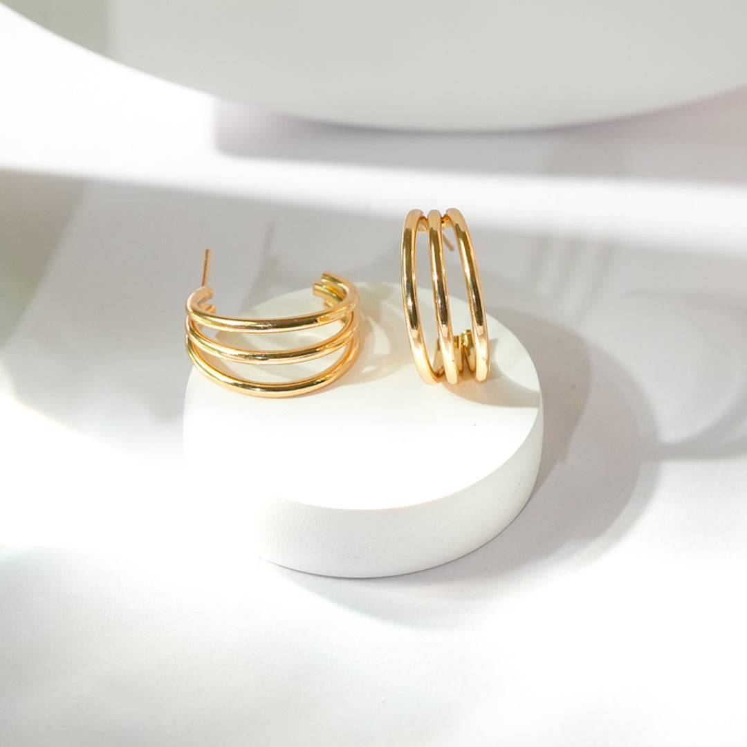 Gold Wired Earrings-15 A